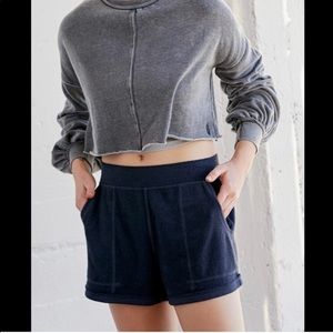 Free people terry radiant shorts navy S M